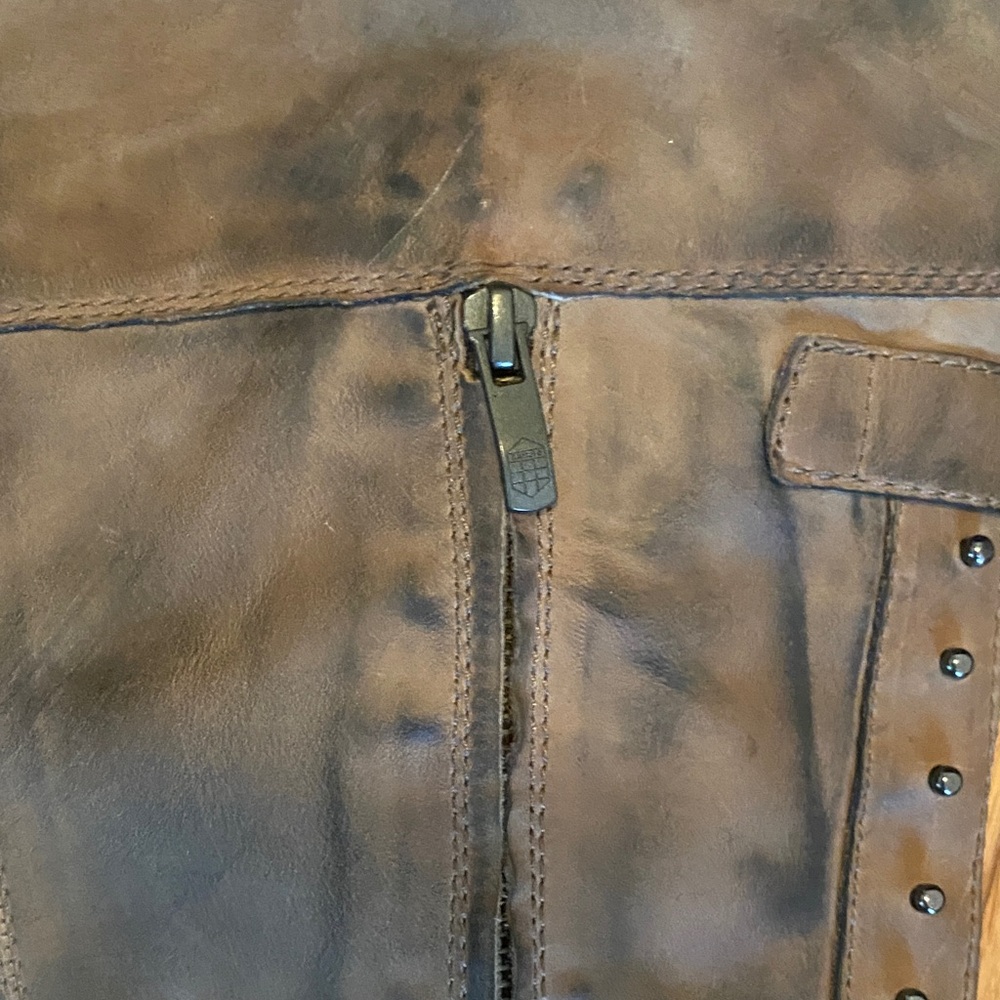 Vince Camuto Distressed Brown Leather Boots - Picture 3 of 9